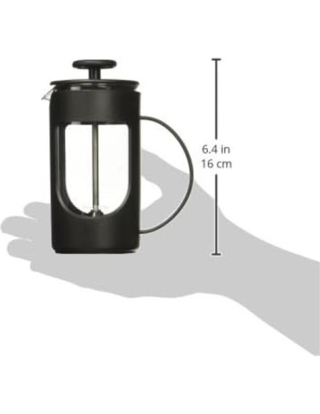 Prensa Francesa BonJour Coffee 3 Tazas Irrompible Negra