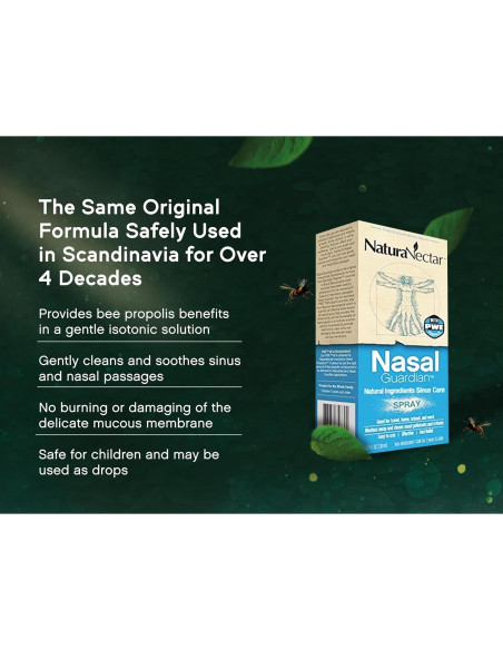 Spray Nasal Salino NaturaNectar con Propóleos 29.57 ml Spray Nasal Salino NaturaNectar con Propóleos 29.57 ml