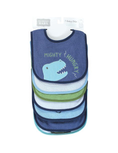 Baberos Unisex Hudson Baby Algodón Terry Relleno Fibra Dino 2