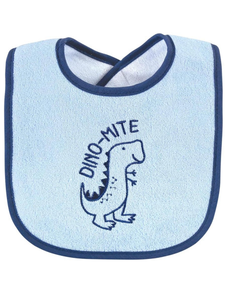 Baberos Unisex Hudson Baby Algodón Terry Relleno Fibra Dino