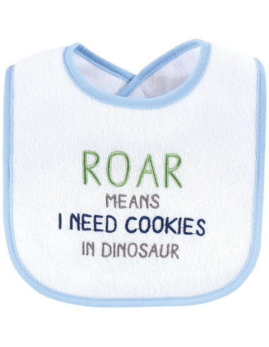 Baberos Unisex Hudson Baby Algodón Terry Relleno Fibra Dino