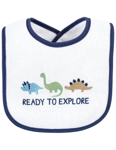 Baberos Unisex Hudson Baby Algodón Terry Relleno Fibra Dino