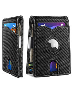 Billetera delgada para hombres MIYOZI con clip y bloqueo RFID