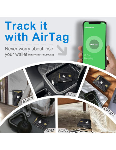 Billetera delgada para hombres MIYOZI con clip y bloqueo RFID