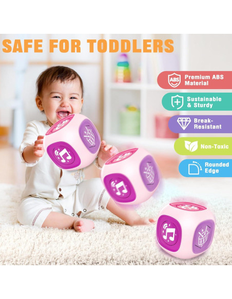 Cubo de Actividad Bilingüe Officygnet Rosa 6-24 Meses