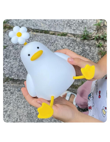 Lámpara Nocturna Pato Flor Icotoibabie Regulable 3 Niveles