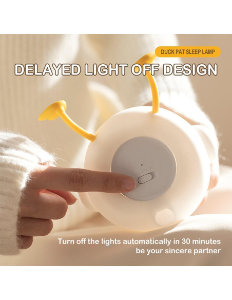 Lámpara Nocturna Pato Flor Icotoibabie Regulable 3 Niveles