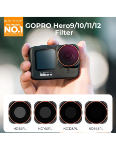 Kit de Filtros ND/PL K&F Concept para GoPro Hero 9-13 2