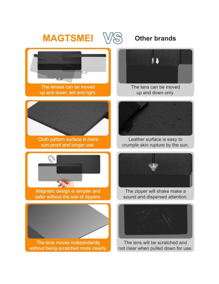 Extensor de Visera Solar MAGTSMEI Negro, Anti-Deslumbrante