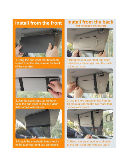 Extensor de Visera Solar MAGTSMEI Negro, Anti-Deslumbrante