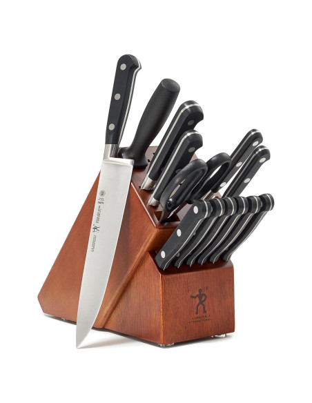 Juego de Cuchillos de 14 Piezas Henckels con Bloque de Madera