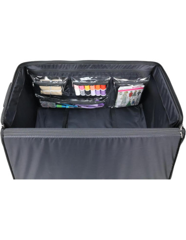 Estuche de Máquina de Coser Todo Mary Jumbo Floral Negro