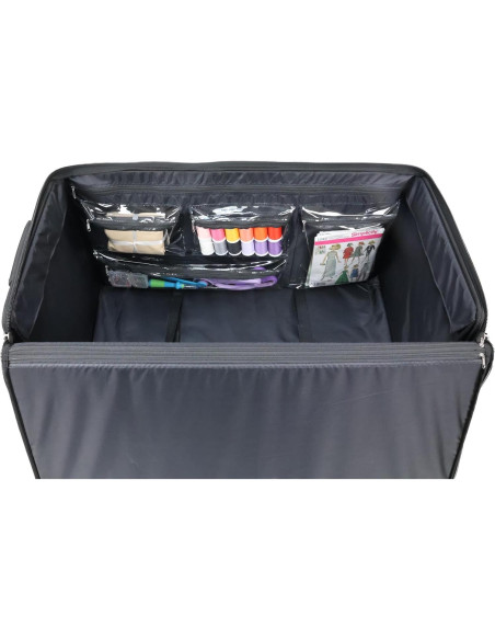 Estuche de Máquina de Coser Todo Mary Jumbo Floral Negro Estuche de Máquina de Coser Todo Mary Jumbo Floral Negro