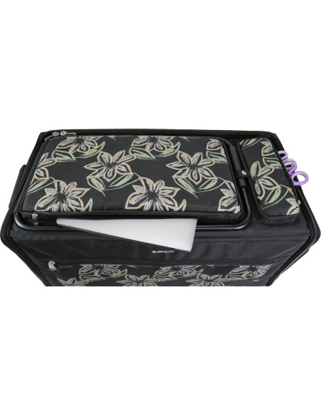 Estuche de Máquina de Coser Todo Mary Jumbo Floral Negro Estuche de Máquina de Coser Todo Mary Jumbo Floral Negro