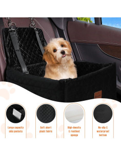 Asiento de Coche para Perros Neispuke, Desmontable y Lavable, 50x51x51cm 2