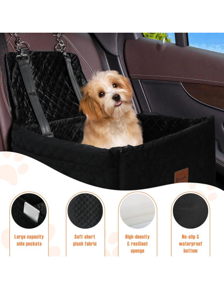 Asiento de Coche para Perros Neispuke, Desmontable y Lavable, 50x51x51cm