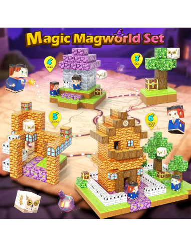 Bloques Magnéticos Toylogy 100PCS Escuela Mágica 3+ Años