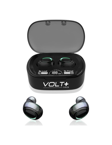 Auriculares Bluetooth 5.3 Volt Plus Tech con Estuche 2000mAh