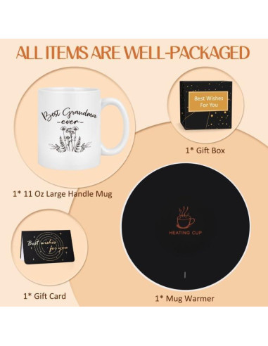 Taza Blanca LiqCool 11 Oz con Posavasos Calentador Inteligente