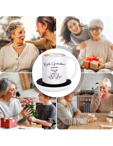 Taza Blanca LiqCool 11 Oz con Posavasos Calentador Inteligente