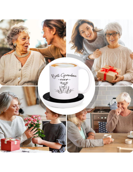 Taza Blanca LiqCool 11 Oz con Posavasos Calentador Inteligente