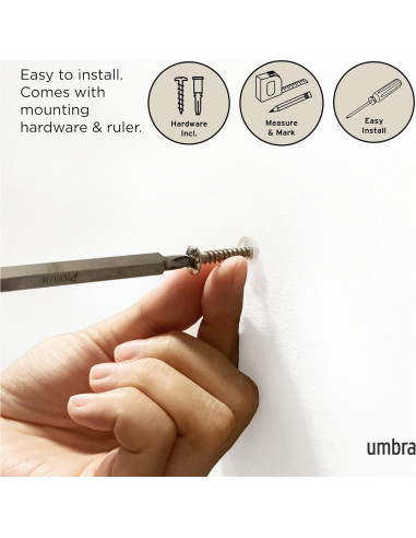 Perchero de Pared Umbra Flip 5 Ganchos Negro Moderno