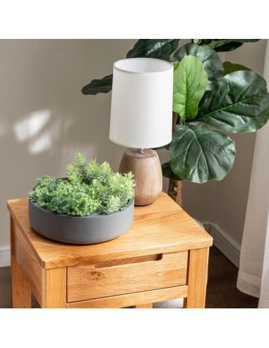 Maceta Yin Yang de Concreto Gris MyGift 24.1 cm con Drenaje