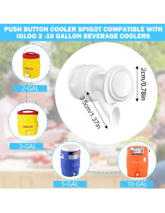 Grifo de Agua Reemplazo BRIFUTR con Botón de Presión Blanco 2