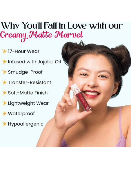 Labial Líquido Mate M2U NYC Sangre - 17H de Duración