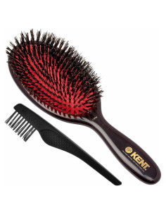 Cepillo Ovalado Grande Kent CSFM Classic Shine - Cerdas de Jabalí Natural