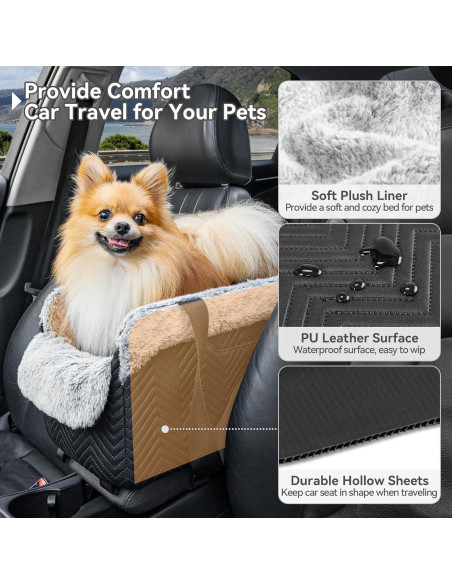 Asiento de Coche para Perros PETSFIT Pequeño Negro 4 kg
