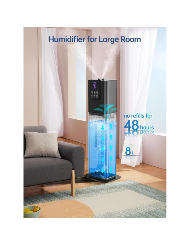 Humidificador Inteligente Hiswelle H786 8L Control Remoto