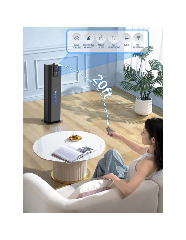 Humidificador Inteligente Hiswelle H786 8L Control Remoto