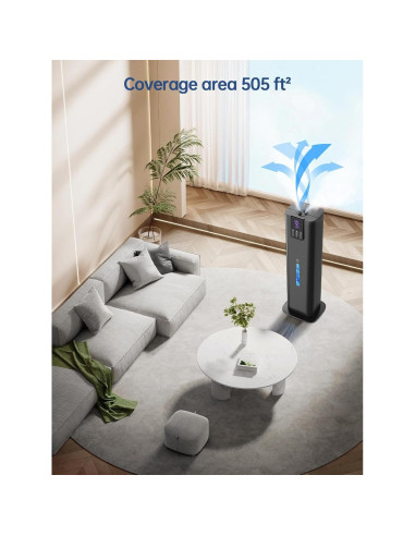 Humidificador Inteligente Hiswelle H786 8L Control Remoto