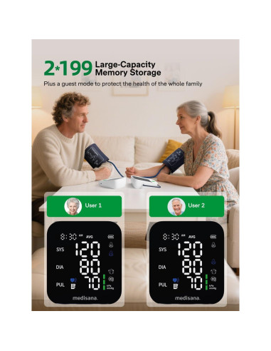 Monitor de Presión Arterial Medisana ARM-30T con Pantalla LED 4.5"