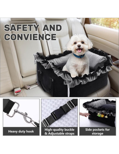 Asiento de Coche para Perros Homcosan Negro 74.9x63.5cm