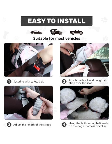 Asiento de Coche para Perros Homcosan Negro 74.9x63.5cm Asiento de Coche para Perros Homcosan Negro 74.9x63.5cm