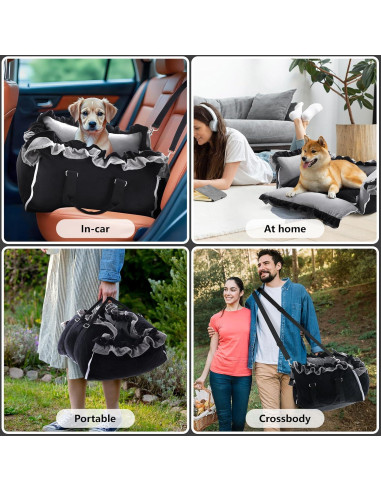 Asiento de Coche para Perros Homcosan Negro 74.9x63.5cm