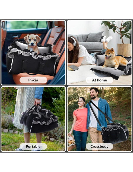 Asiento de Coche para Perros Homcosan Negro 74.9x63.5cm Asiento de Coche para Perros Homcosan Negro 74.9x63.5cm