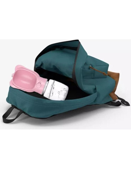 Botella de Agua y Comida para Mascotas Crisque Rosa 350ml