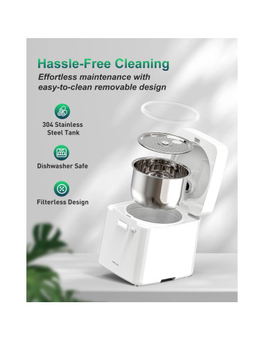 Humidificador de Vapor Mifasol Acero Inoxidable 3.3L Blanco