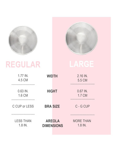 Copas de Lactancia de Plata 925 Ciciel XL - Protectores de Pezón