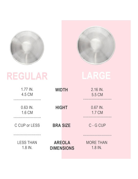 Copas de Lactancia de Plata 925 Ciciel XL - Protectores de Pezón