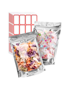 200 Bolsas Mylar 12.7x20.3 cm Gwybkq Reutilizables Almacenamiento