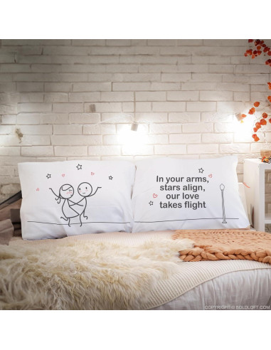 Funda de Almohada Pareja BoldLoft Dance Me Forever 50.8x76.2 cm