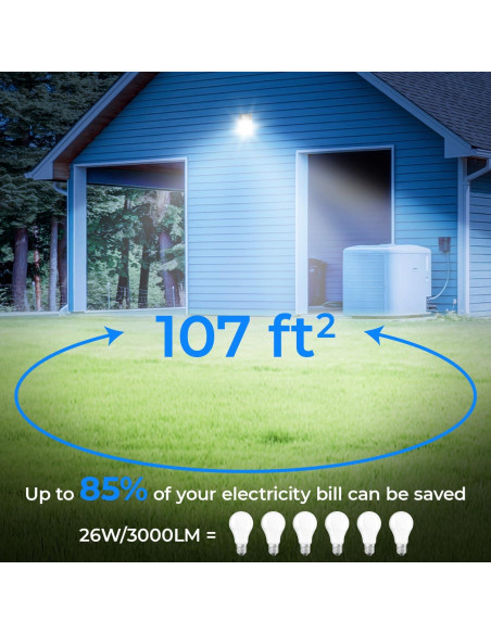 Luz de Pared LED 26W CINOTON con Sensor IP65 3000LM 5000K