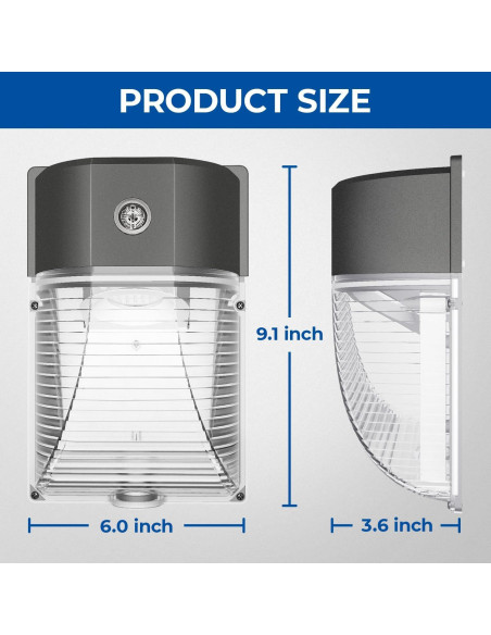 Luz de Pared LED 26W CINOTON con Sensor IP65 3000LM 5000K