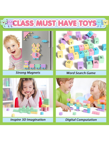 Bloques Magnéticos Apluses 45PCS para Niños 3 a 5 Años Bloques Magnéticos Apluses 45PCS para Niños 3 a 5 Años