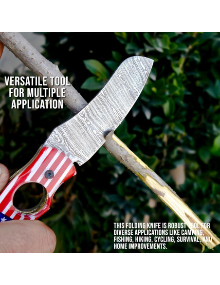 Cortador de Puros AR Knife de Acero Damasco Hecho a Mano