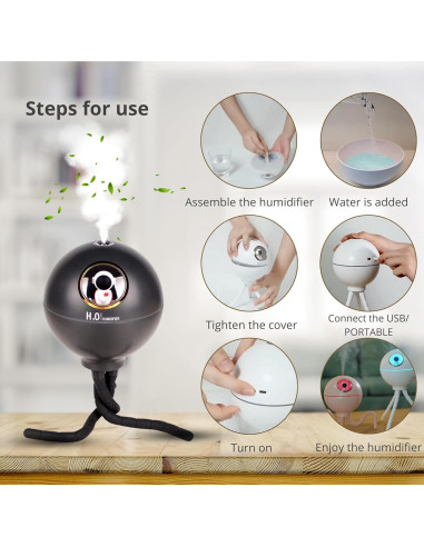 Humidificador Octopus Genérico 400ml con Luz Nocturna